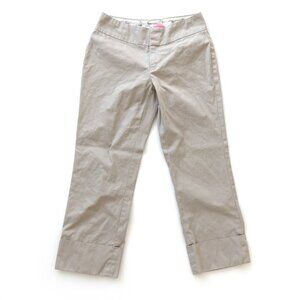 Banana Republic Womens Cropped Cuffed Cotton Chino Pants Beige Size 2 Hong Kong